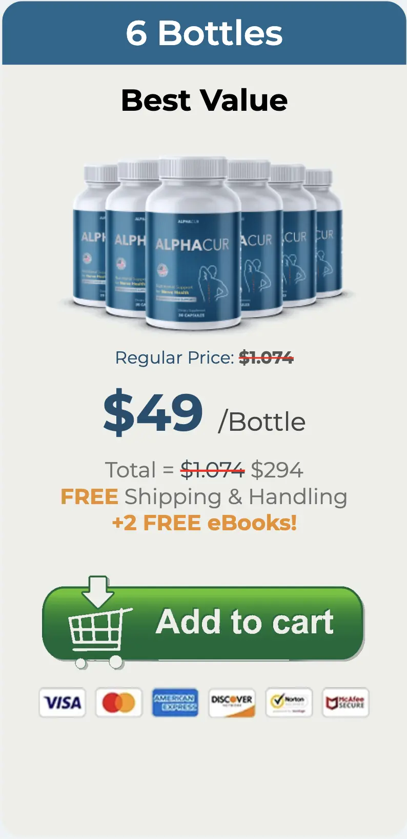 alphacur six bottles
